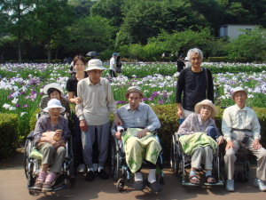 みんなで袖ヶ浦市にある袖ヶ浦公園に菖蒲見物にお出かけしてきました。( ^－^)_旦~